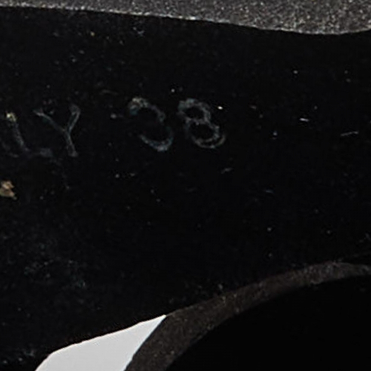 Pre Owned Prada Black Rubber Monolith Sandals Size 38