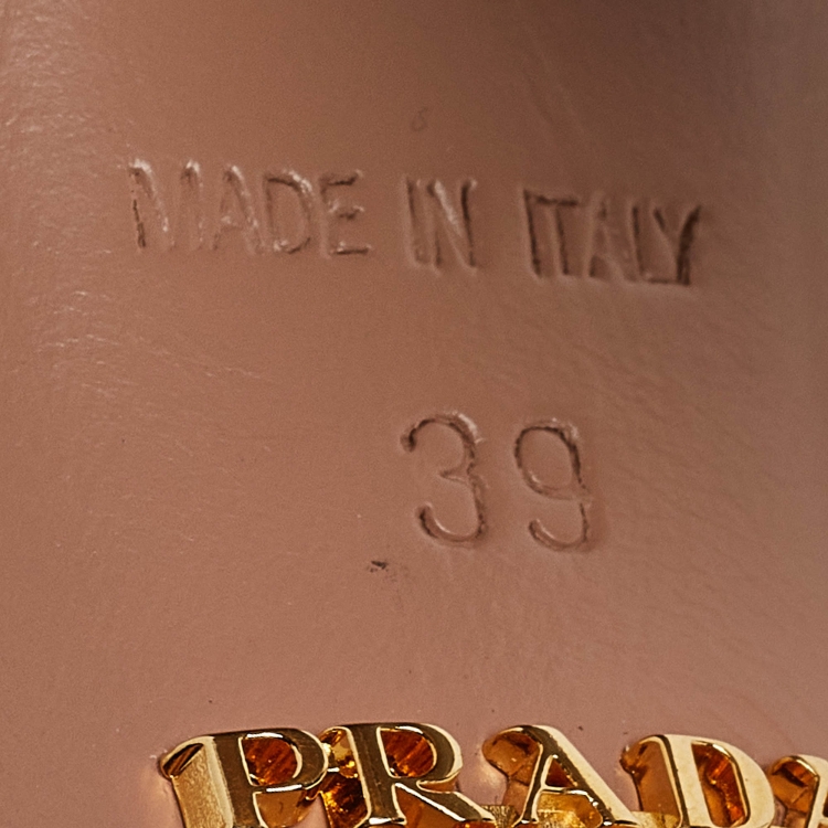 Pre Owned Prada Silver Patent Leather Ankle Strap Platform Sandals Size 39 