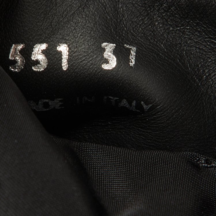 Pre Owned Prada Black Nylon High Top Sneakers Size 37