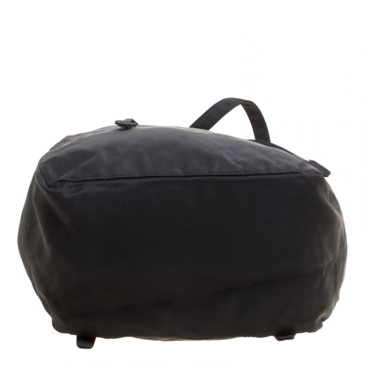 Pre Owned Prada Black Nylon Drawstring Backpack