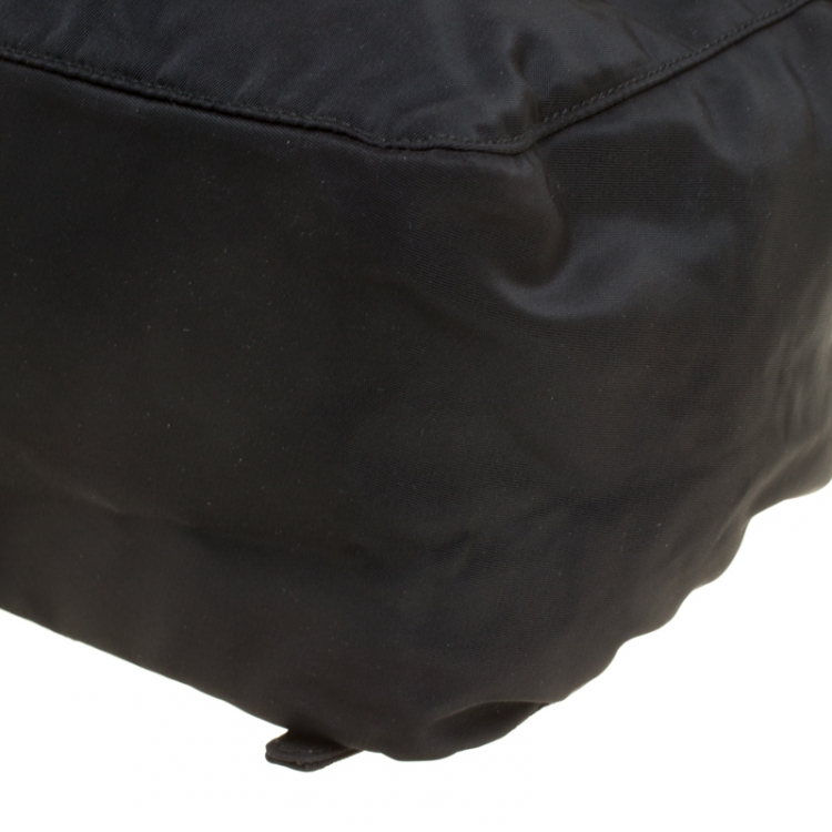 Pre Owned Prada Black Nylon Drawstring Backpack