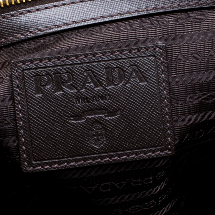 مملوكة مسبقًا Prada Brown Animal Print Calf Hair Weekender Bag