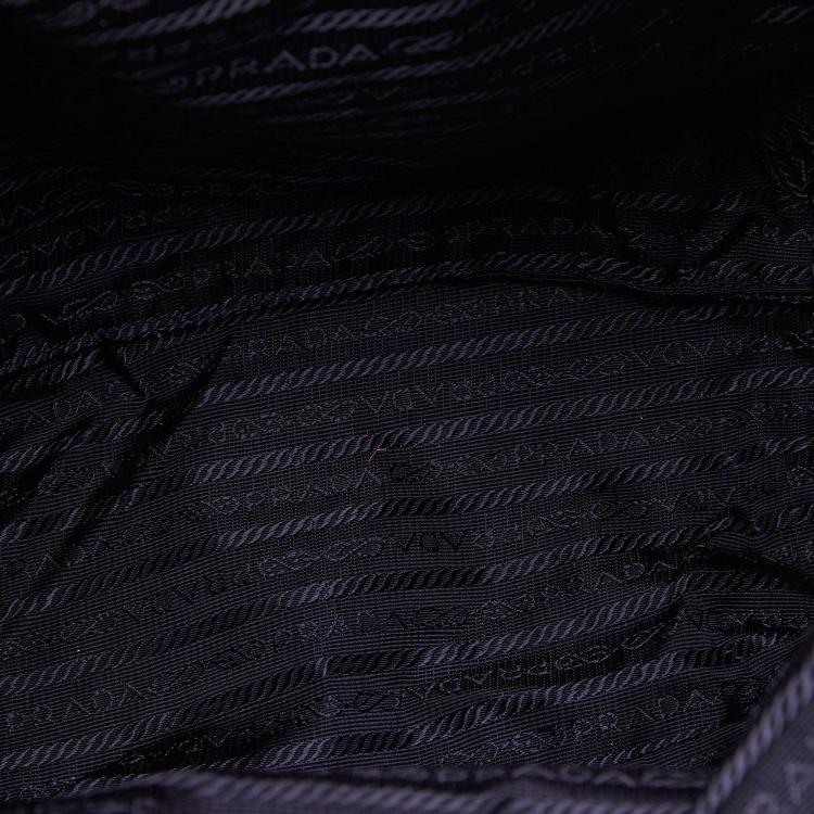 Pre Owned Prada Gray Tessuto Nylon Drawstring Backpack