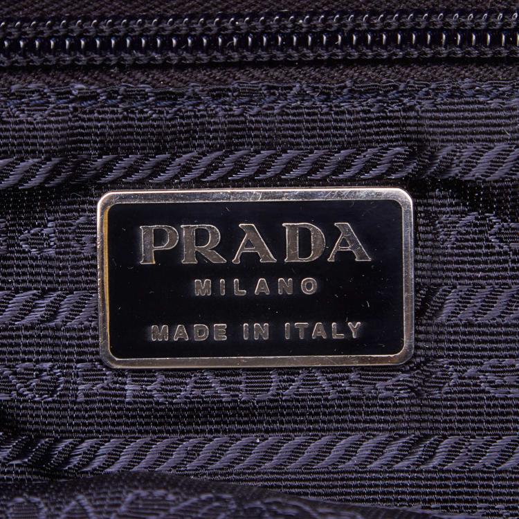 Pre Owned Prada Gray Tessuto Nylon Drawstring Backpack
