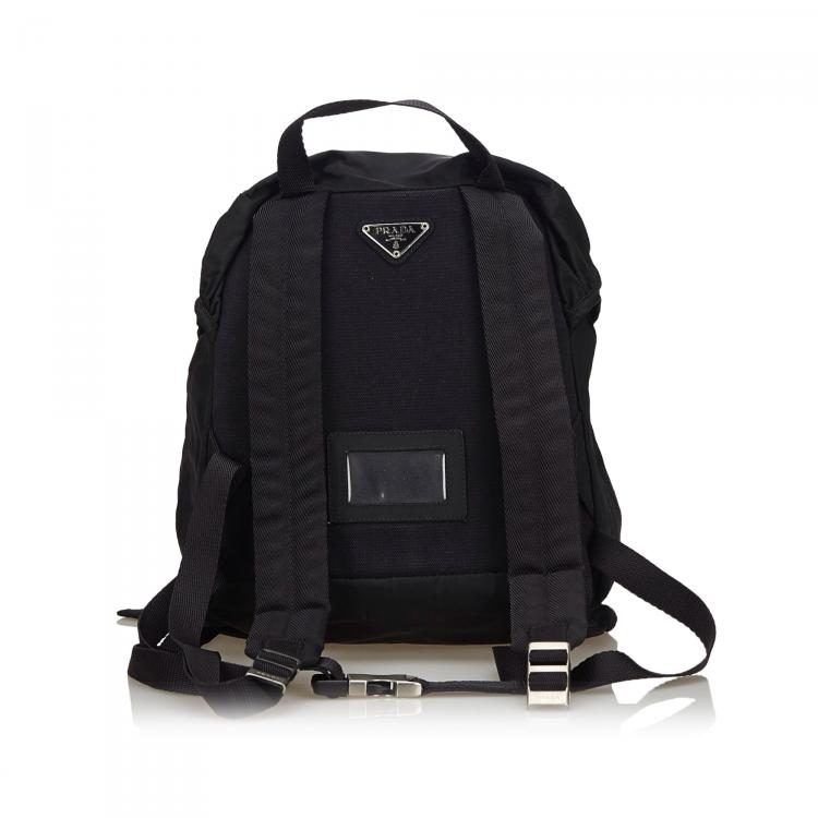 Pre Owned Prada Black Nylon Backpack