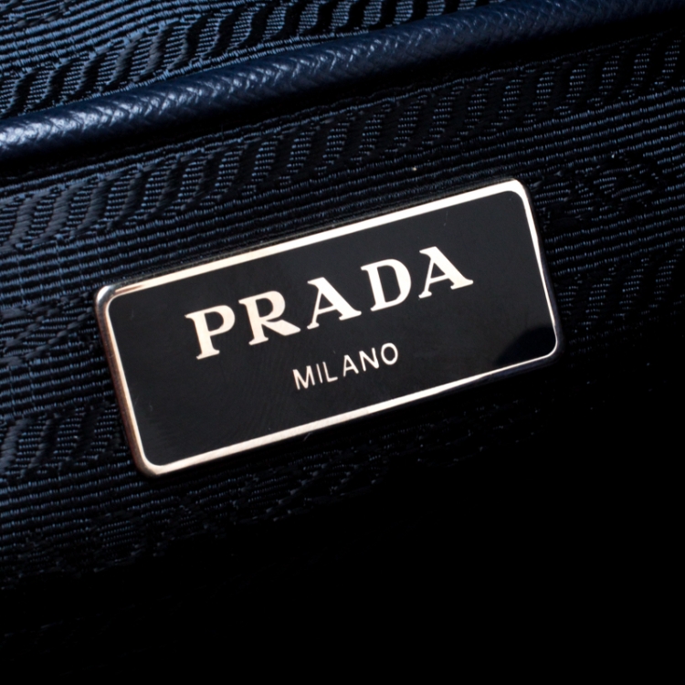 Pre Owned Prada Navy Blue Nylon Backpack
