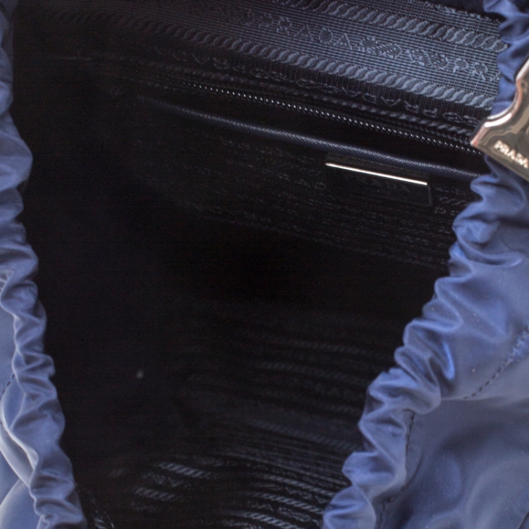 Pre Owned Prada Navy Blue Nylon Backpack