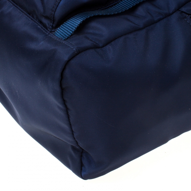 Pre Owned Prada Navy Blue Nylon Backpack