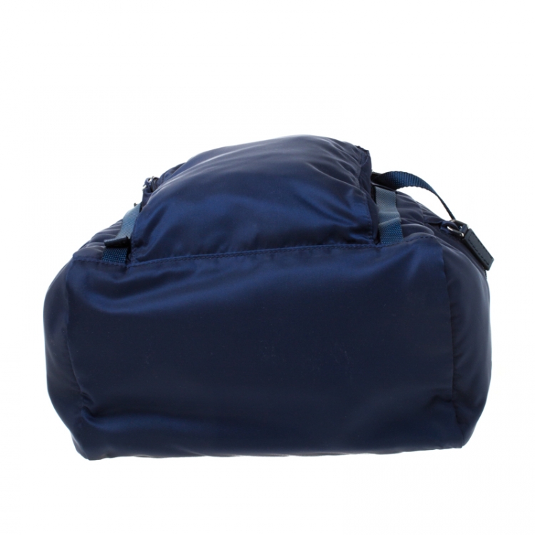 Pre Owned Prada Navy Blue Nylon Backpack