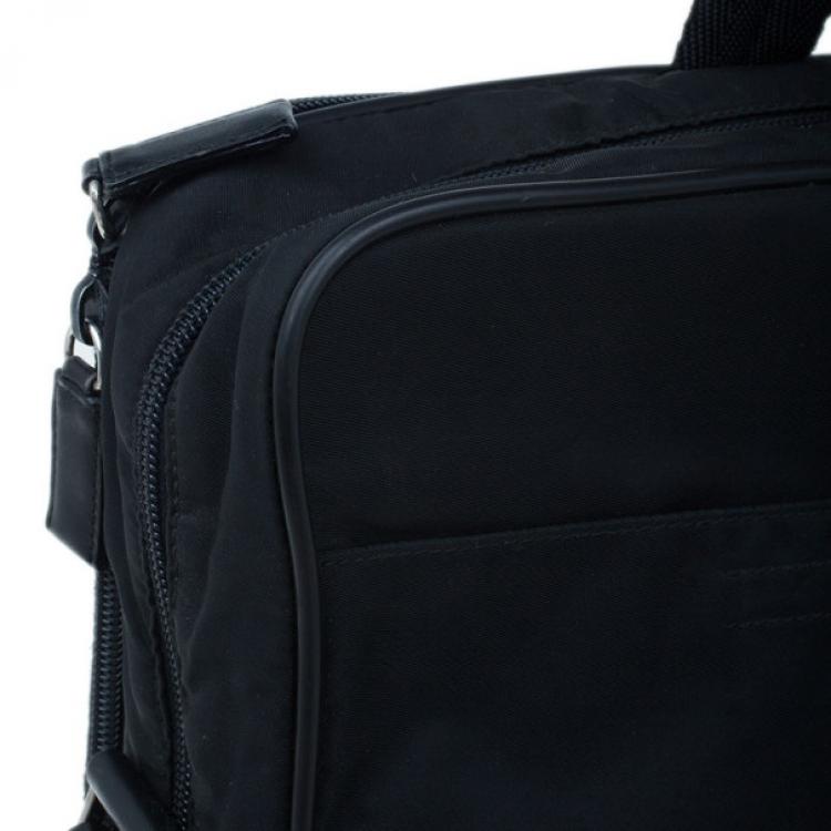 Pre Owned Prada Black Nylon Briefcase