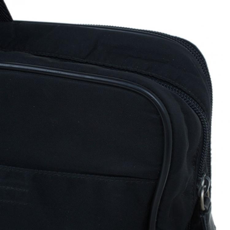 Pre Owned Prada Black Nylon Briefcase