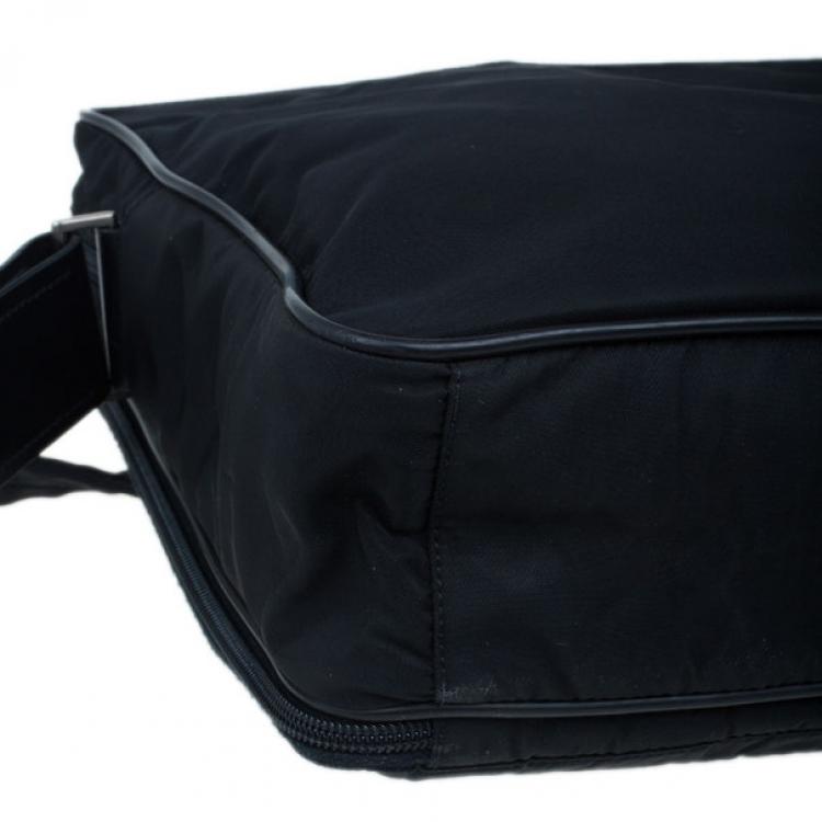 Pre Owned Prada Black Nylon Briefcase