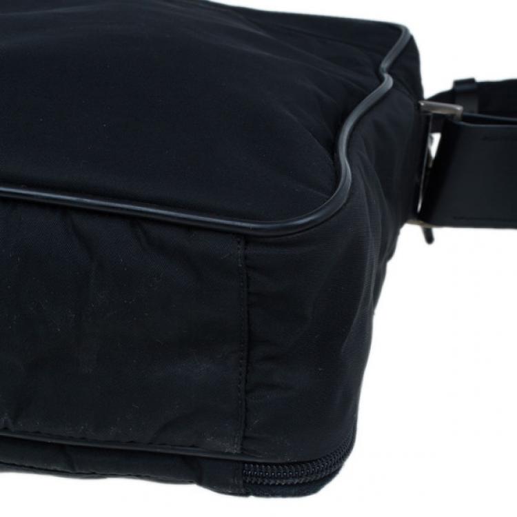 Pre Owned Prada Black Nylon Briefcase