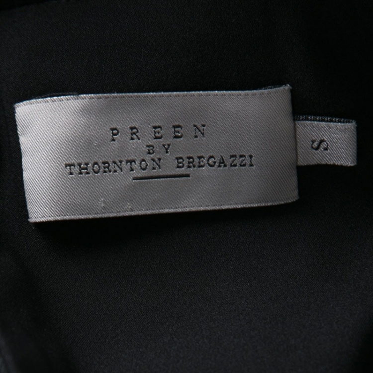 Pre Owned Preen by Thornton Bregazzi Black Ted Crop Top S