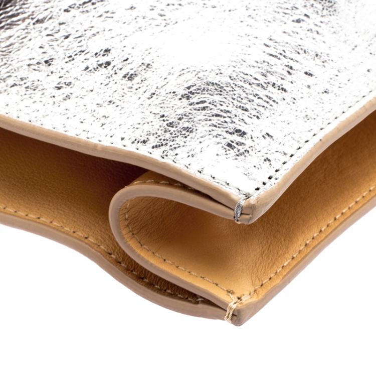 Pre Owned Proenza Schouler Bi Color Leather Lunch Clutch