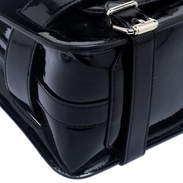 Pre Owned Proenza Schouler Black Patent Leather Mini Classic PS11 Shoulder Bag
