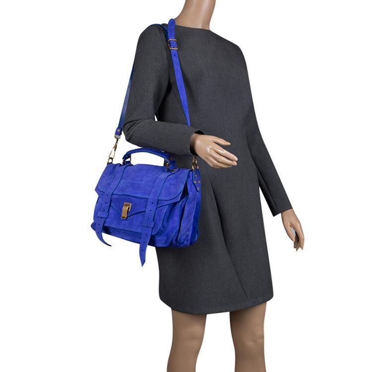 Proenza Schouler Blue Suede PS1 Top Handle Bag Proenza Schouler | TLC