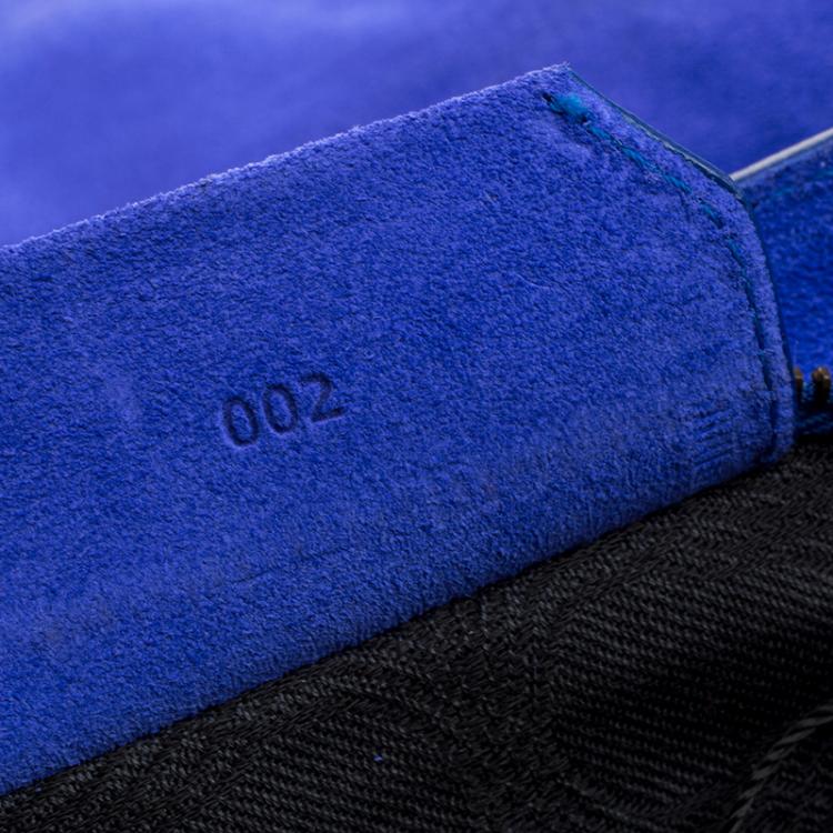 Pre Owned Proenza Schouler Blue Suede PS1 Top Handle Bag