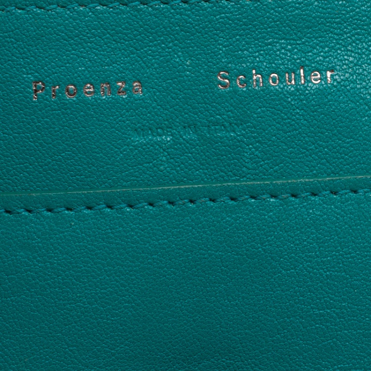 Pre Owned Proenza Schouler Green Leather PS1 Chain Shoulder Bag