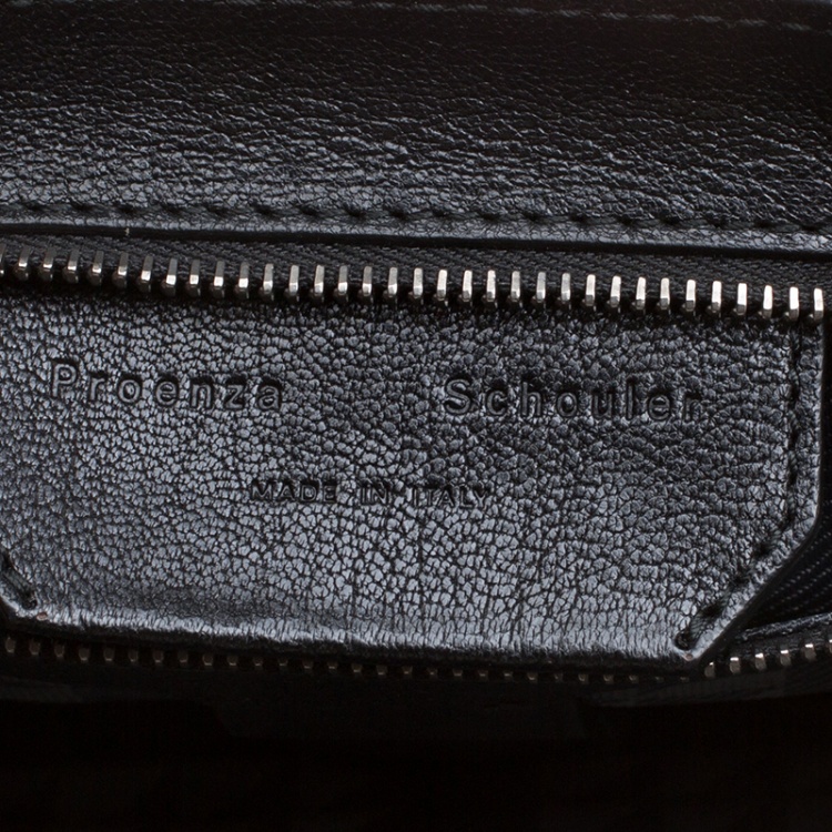Pre Owned Proenza Schouler Black Leather Large PS1 Top Handle Bag