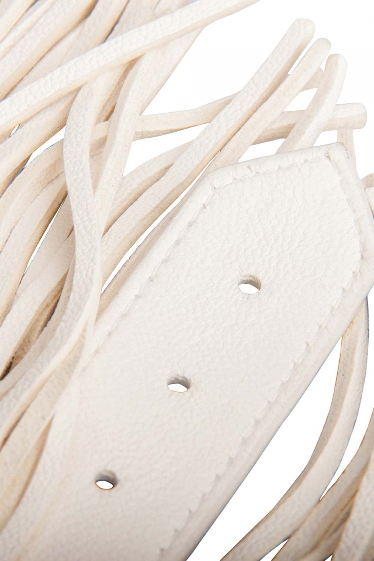 Pre Owned Proenza Schouler White Leather PS1 Fringe Crossbody Bag