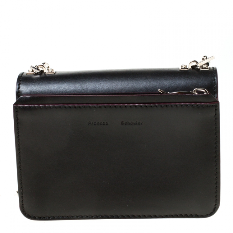 مملوكة مسبقًا Proenza Black Leather Mini PS1 Mini Indigo Crossbody Bag