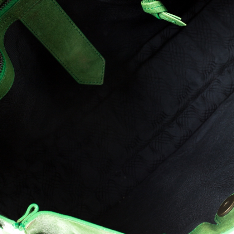 Pre Owned Proenza Schouler Emerald Leather Large PS1 Top Handle Bag