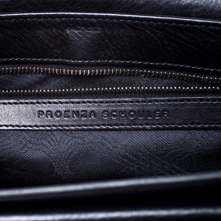 Pre Owned Proenza Schouler Black Leather PS1 Shoulder Bag