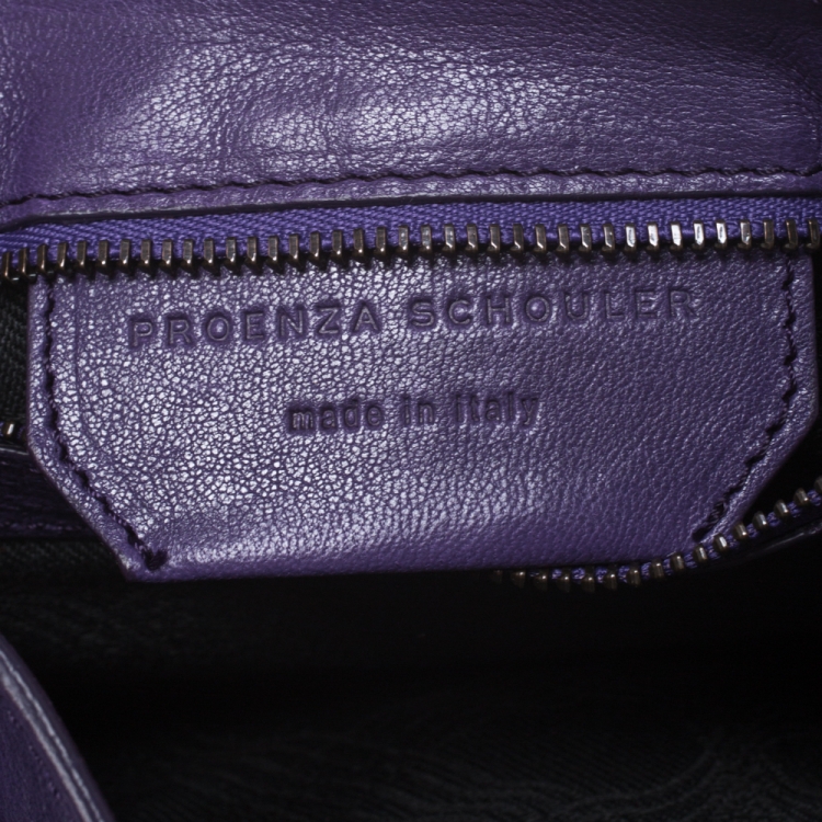 Pre Owned Proenza Schouler Purple Leather PS1 Mini Crossbody Bag