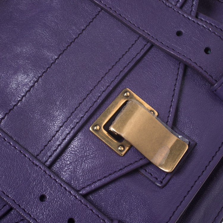 Pre Owned Proenza Schouler Purple Leather PS1 Mini Crossbody Bag