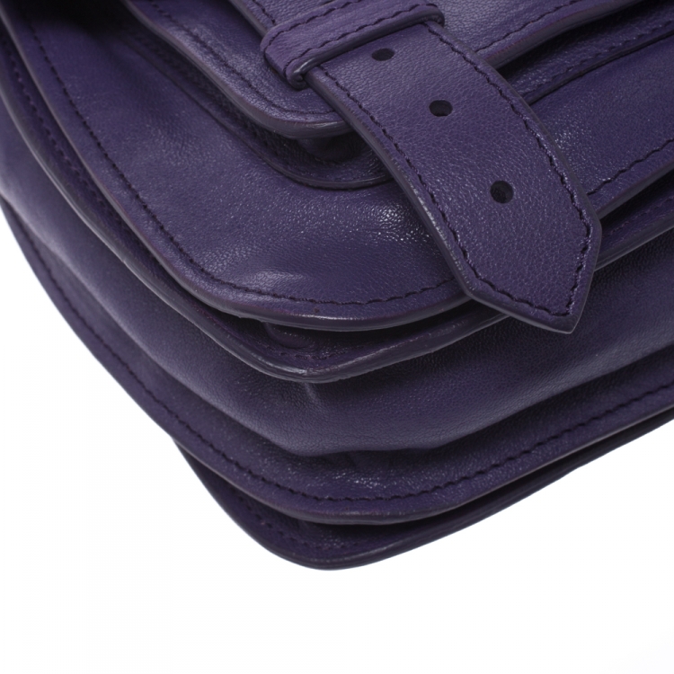 Pre Owned Proenza Schouler Purple Leather PS1 Mini Crossbody Bag
