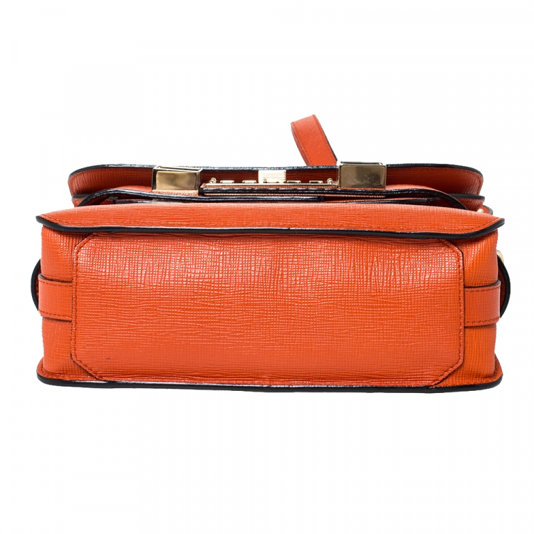 Pre Owned Proenza Schouler Orange Leather PS11 Mini Classic Crossbody Bag