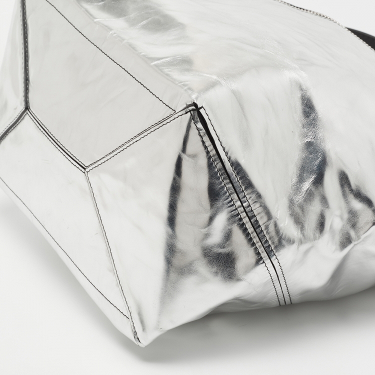 Pre Owned Proenza Schouler Silver Leather Shoulder Bag