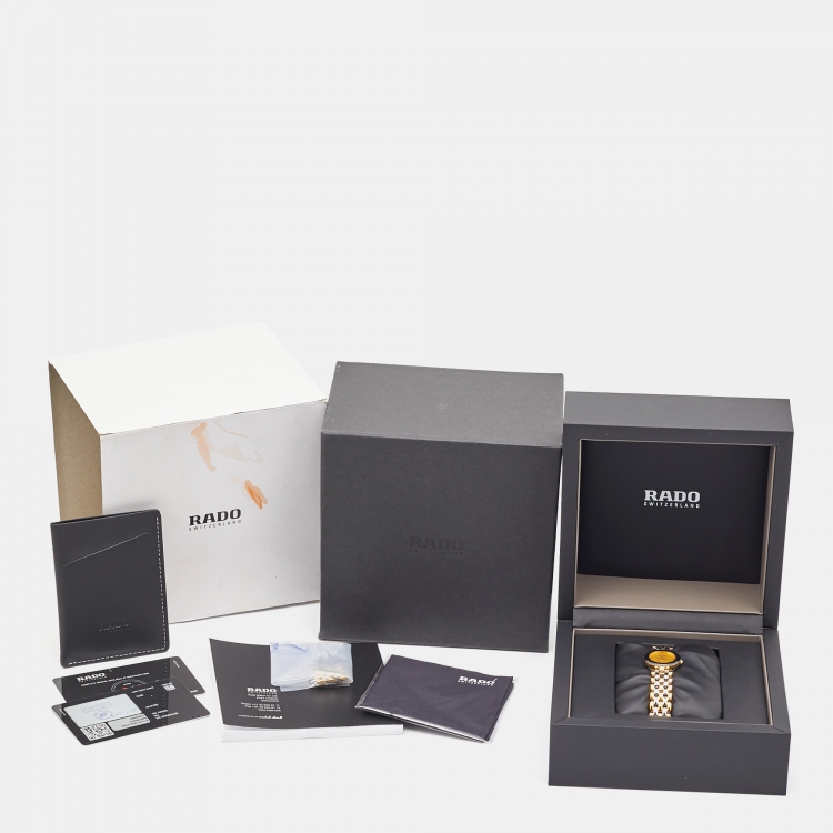 Pre Owned Rado Champagne Two-Tone Stainless Steel Florence R48745253 Women's Wristwatch
