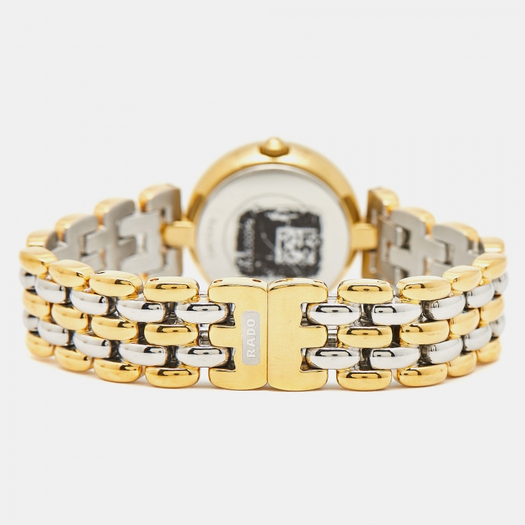 Pre Owned Rado Champagne Two-Tone Stainless Steel Florence R48745253 Women's Wristwatch