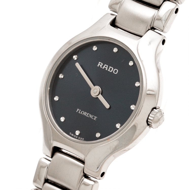 Pre Owned Rado Blue Stainless Steel Florence 322.3758.4 Women's Wristwatch 23 mm