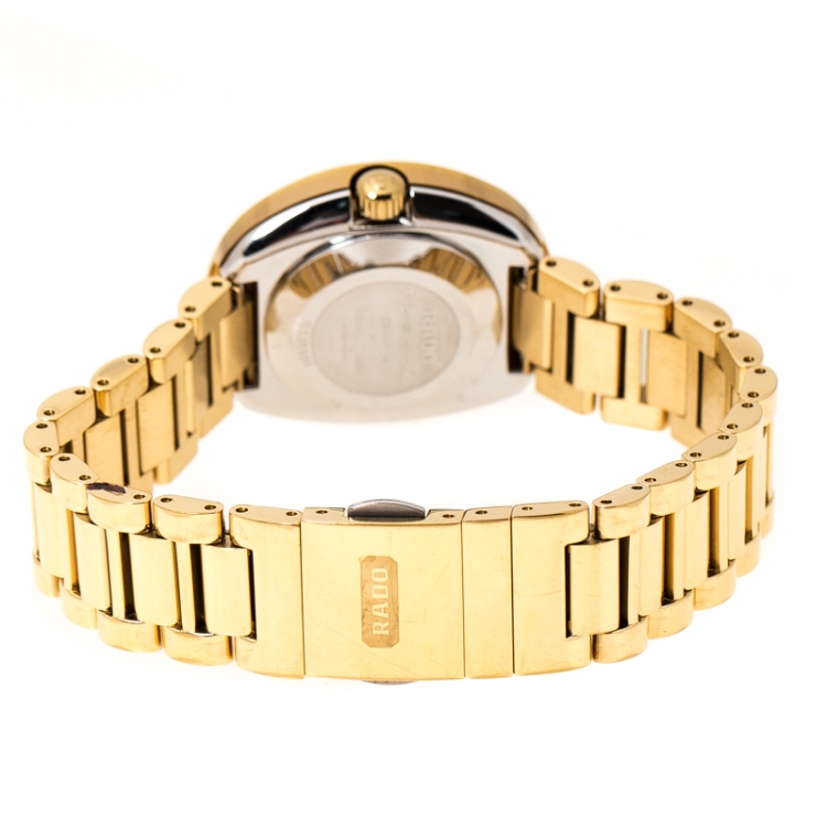 Pre Owned Rado Yellow Gold PVD Coated Diastar R2416634 Women's Wristwatch 27 mm