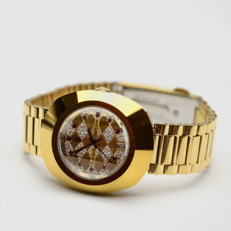 Pre Owned Rado Diastar Stainless Steel Diamond Ladies Wristwatch 35 MM