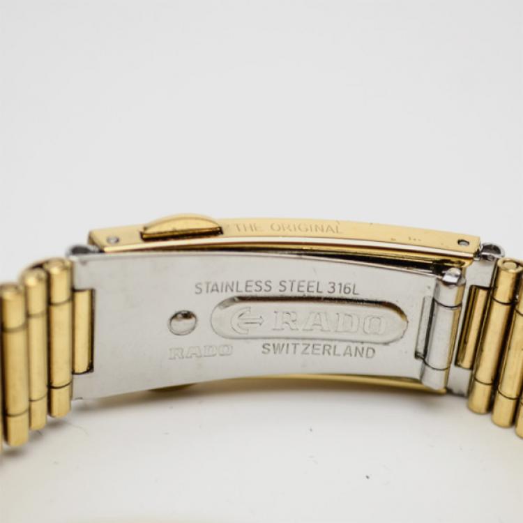 Pre Owned Rado Diastar Stainless Steel Diamond Ladies Wristwatch 35 MM