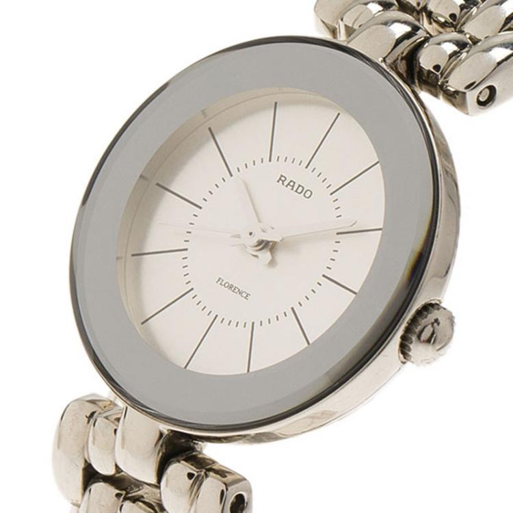 Pre Owned Rado Silver Stainless Steel Florence Women's Wristwatch 23 mm