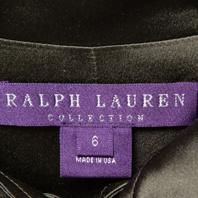 مملوكة مسبقًا Ralph Lauren Collection Olive Green Silk Belted Shirt Dress M
