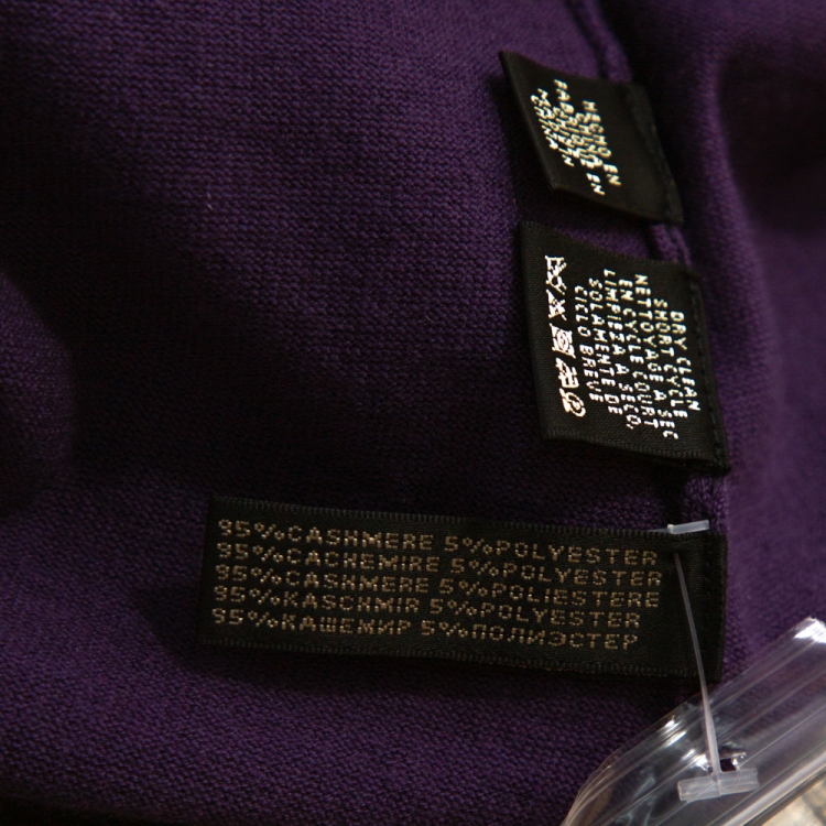 Pre Owned Ralph Lauren Orchid Purple Cashmere Knit Sleeveless Necktie Top M