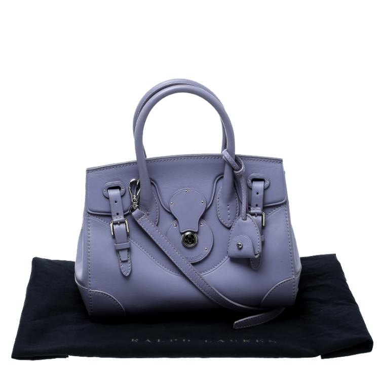Pre Owned Ralph Lauren Lilac Leather Ricky Top Handle Bag