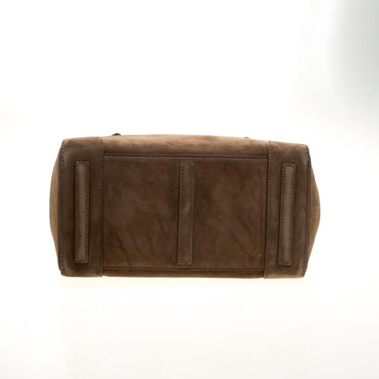Pre Owned Ralph Lauren Brown Suede Ricky Top Handle Bag