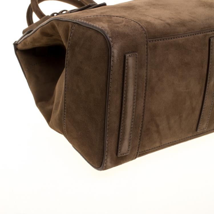Pre Owned Ralph Lauren Brown Suede Ricky Top Handle Bag