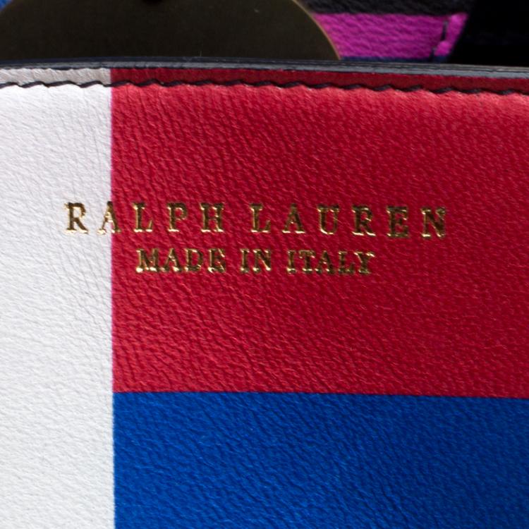 Pre Owned Ralph Lauren Multicolor Leather Ricky Top Handle Bag