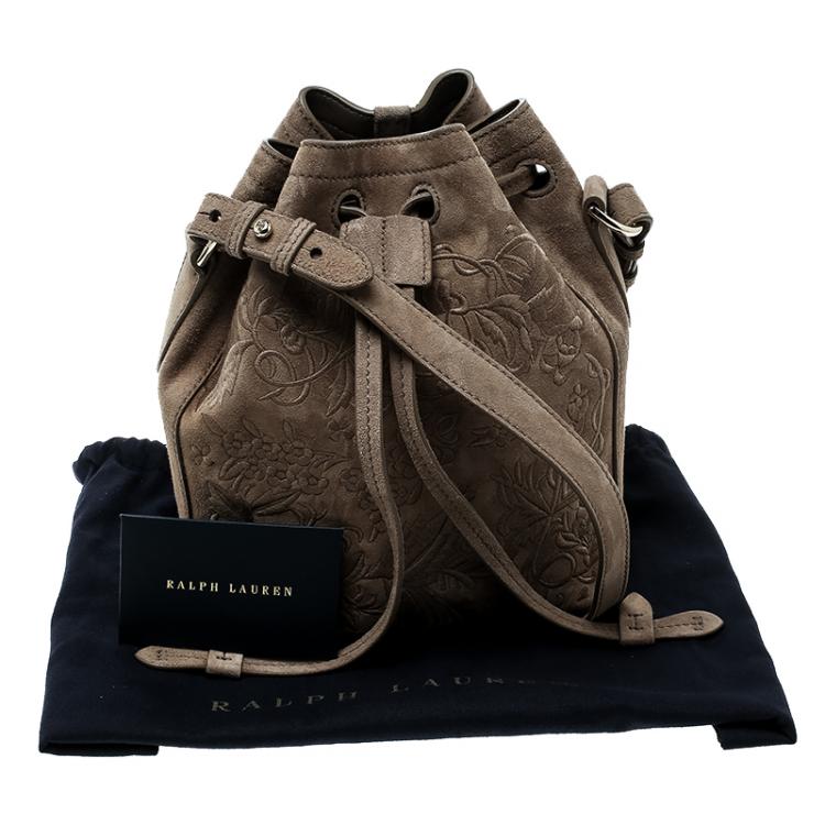 ralph lauren drawstring leather backpack