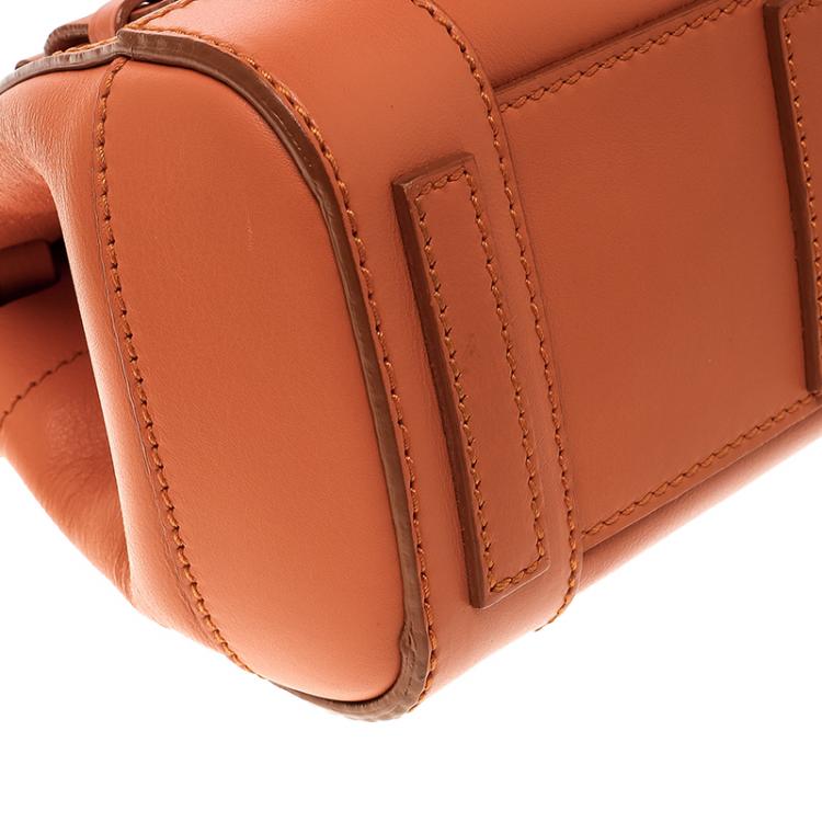 Pre Owned Ralph Lauren Orange Leather Ricky Crossbody Bag