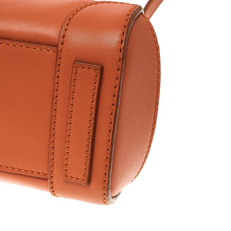 Pre Owned Ralph Lauren Orange Leather Ricky Crossbody Bag