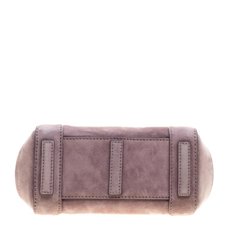 Pre Owned Ralph Lauren Lilac Suede Ricky Crossbody Bag